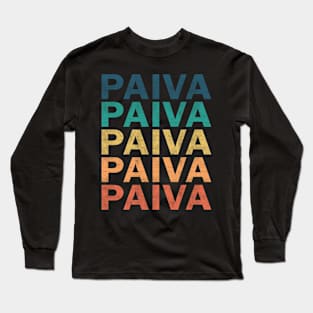 Paiva Name T Shirt - Paiva Vintage Retro Name Gift Item Tee Long Sleeve T-Shirt